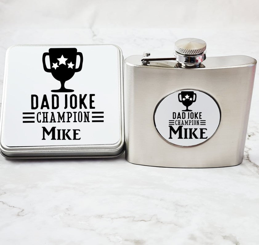 Personalised Hip Flask, Gift for Him, Gift for Dad - Bijoux Lucy