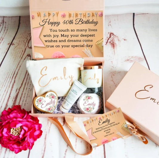 40th Birthday Gift Set, Rose Gold Gift Set, Birthday Gifts for Her - Bijoux Lucy