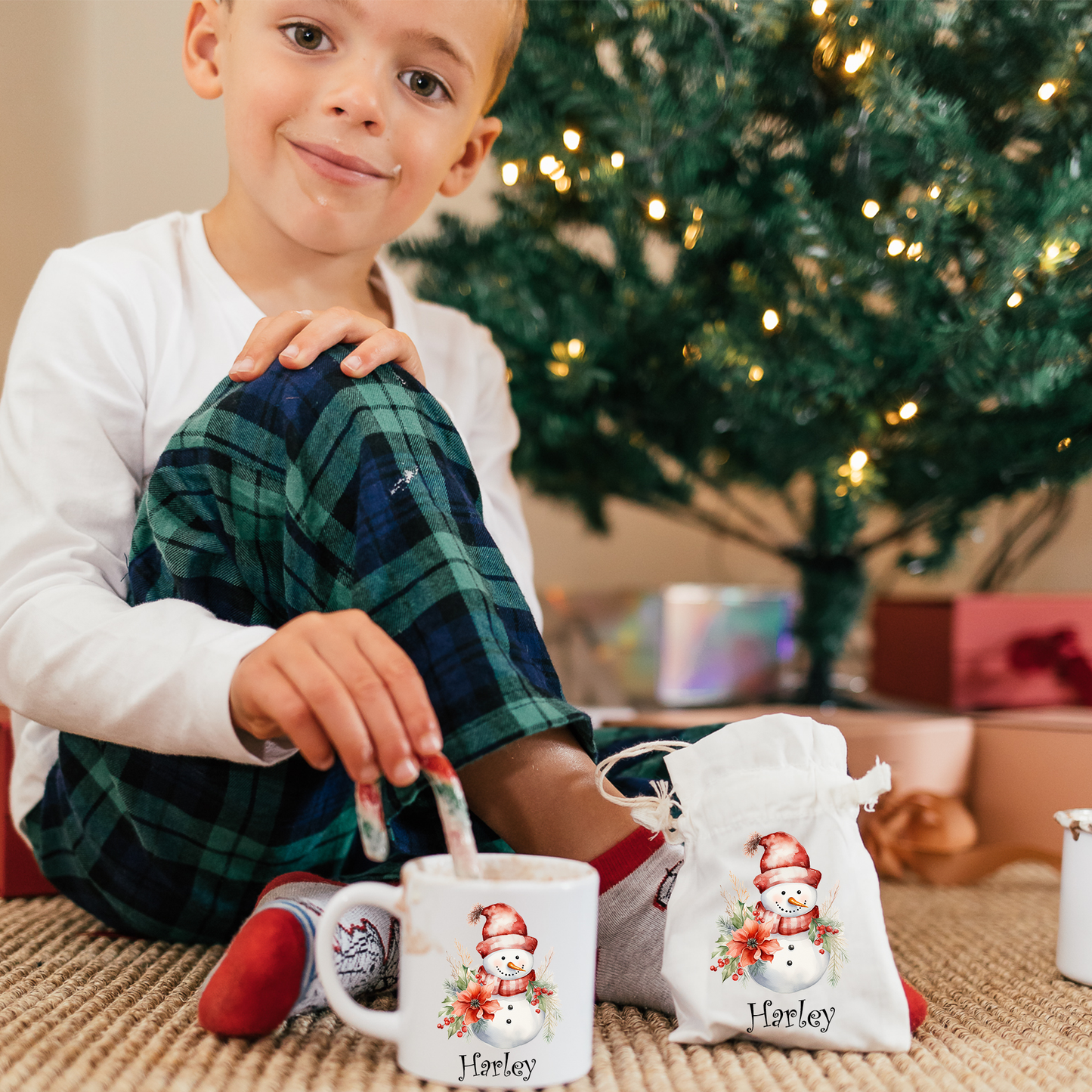 Snowman Hot Chocolate Mug Gift Set