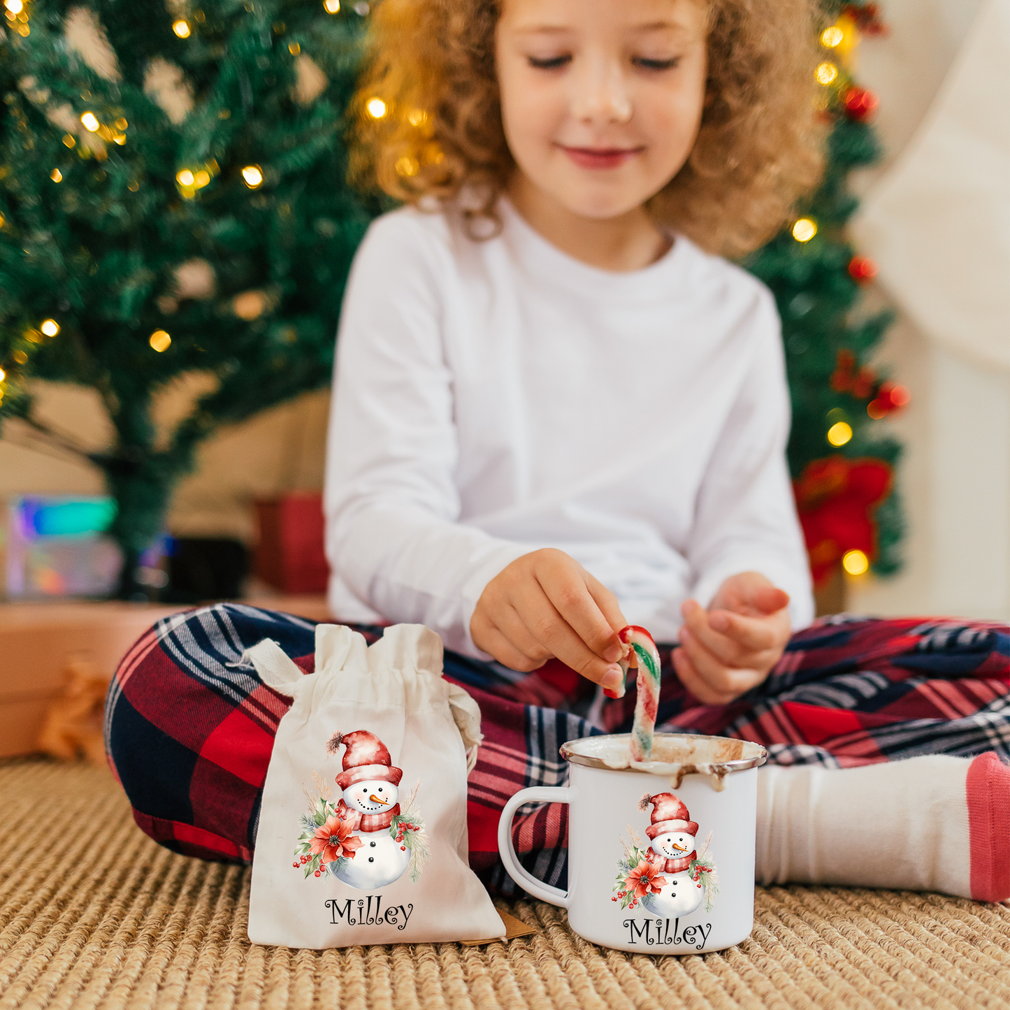 Snowman Hot Chocolate Mug Gift Set