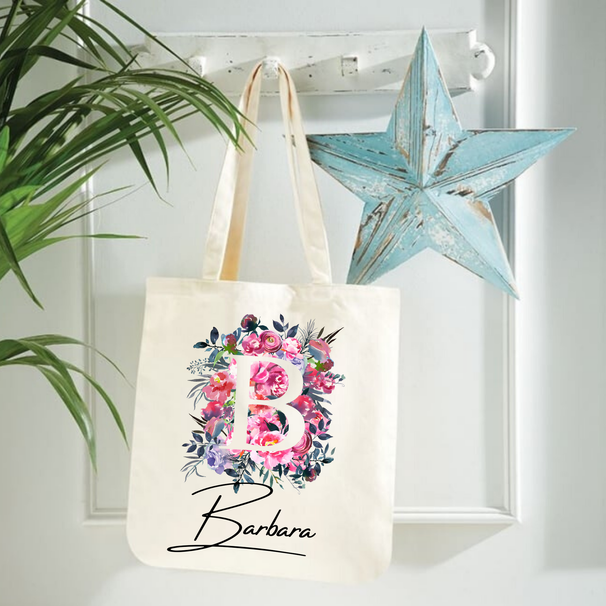 Personalised Initial Tote Bag,Custom gift, Gift for her,Personalised name gift for Daughter or Sister - Bijoux Lucy