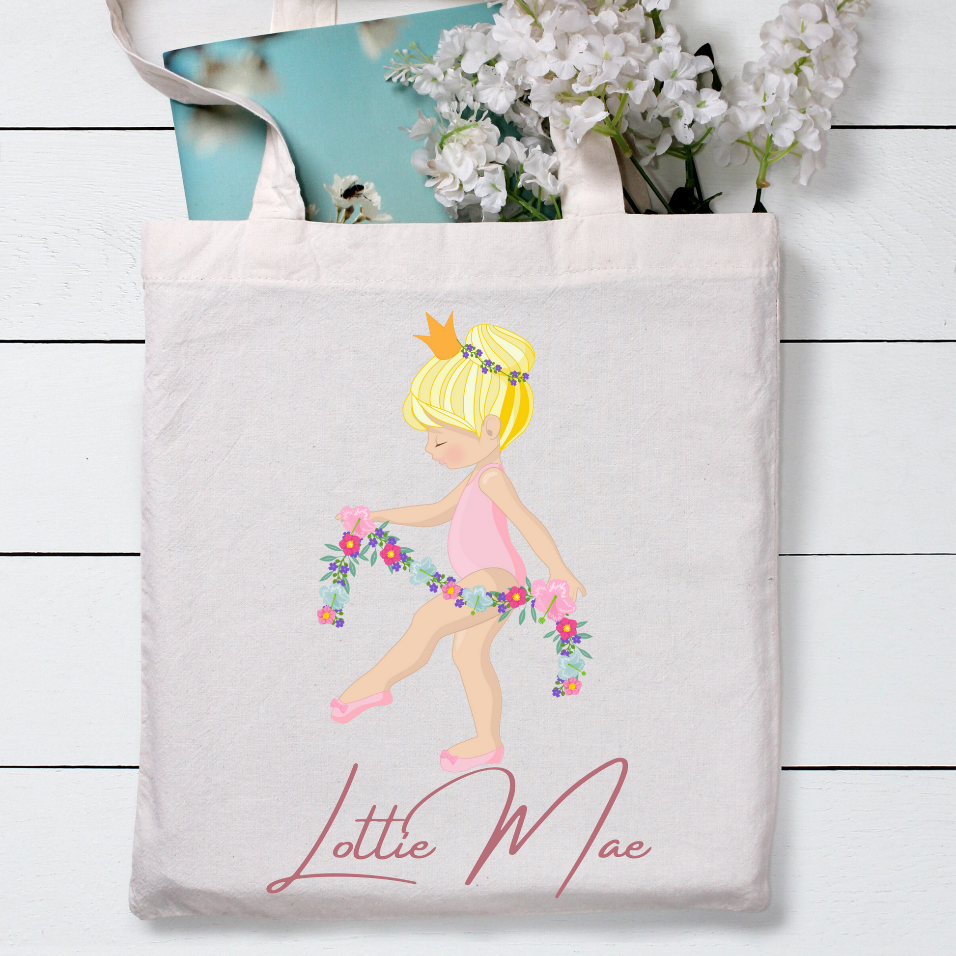 Personalised Dancing Ballerina Tote Bag - Bijoux Lucy