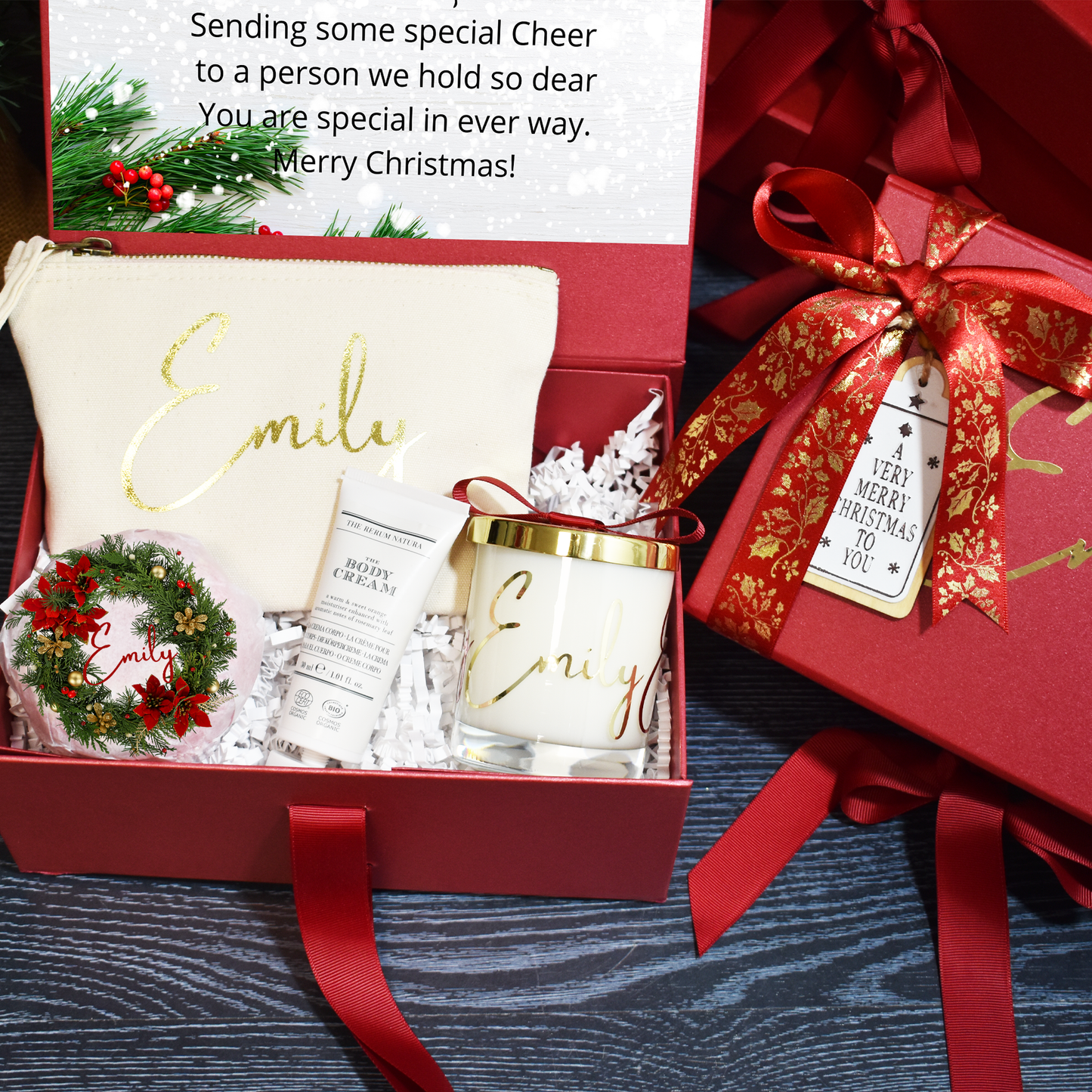 Christmas Gift for Aunt: Special Aunt Christmas Gift Set, Christmas Gift for Her, Christmas Filled Box, Beauty Gift Box,Christmas Gift Box - Bijoux Lucy