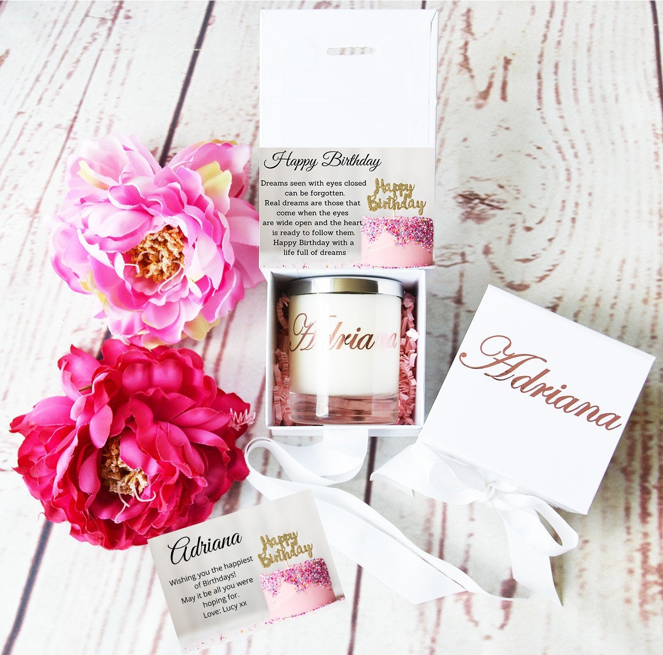 Birthday Gift for her. Gift for Friends. Gifts for Mom. Gift Box with Ribbon. Personalised Gift - Bijoux Lucy