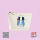 Personalised Cosmetics Bag, Wash bag for Sister, Wash bag personalised Sister gift, Wash bag Girl, Wash bag with zip, Cotton Wash bag - Bijoux Lucy
