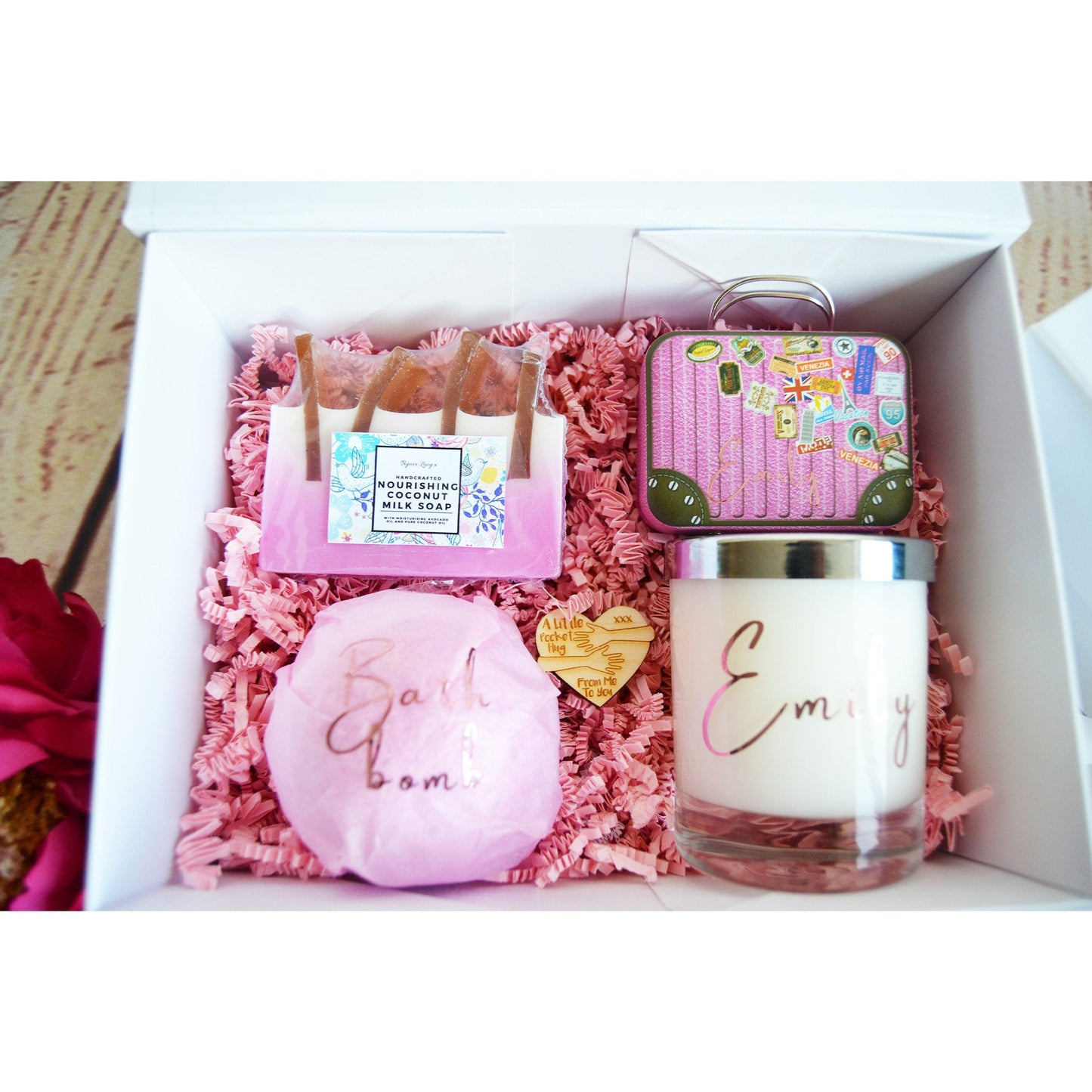 Personalised Happy Birthday Gift Box Filled, Sister Gift Box, Beauty Filled Gift Boxes, Thinking of You Sister Gift, Happy Birthday Sister - Bijoux Lucy