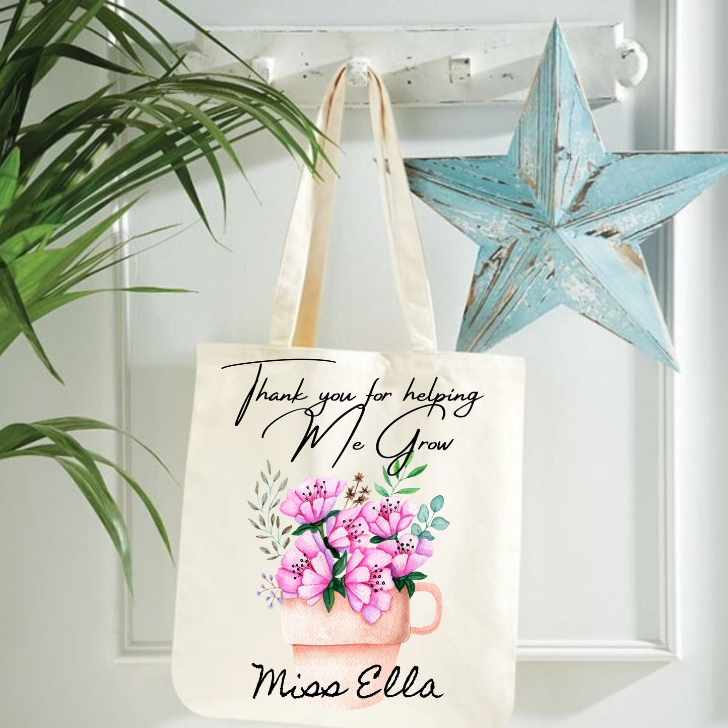 Thank you Teacher Tote Bag, Teacher Tote Bag, School Leaving Gift, Gift For Teacher,Thank you Teacher, Personalised Teacher gift - Bijoux Lucy